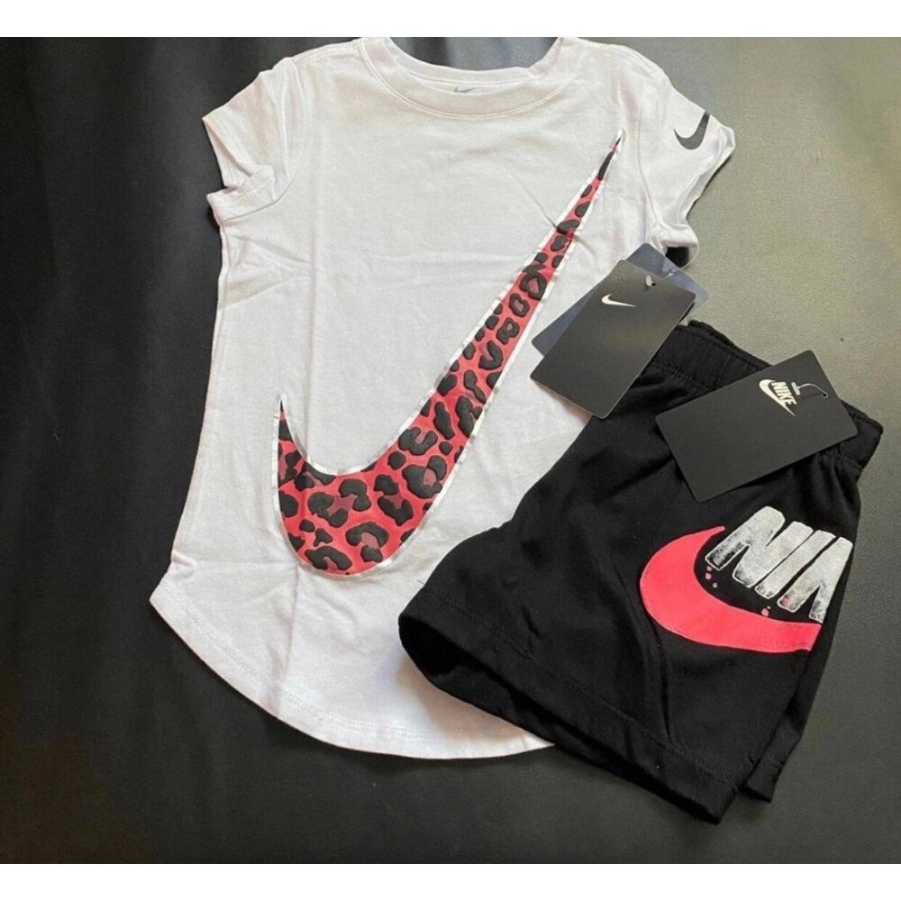 NWT Nike Leopard Print Athletic Set Girls Size 5